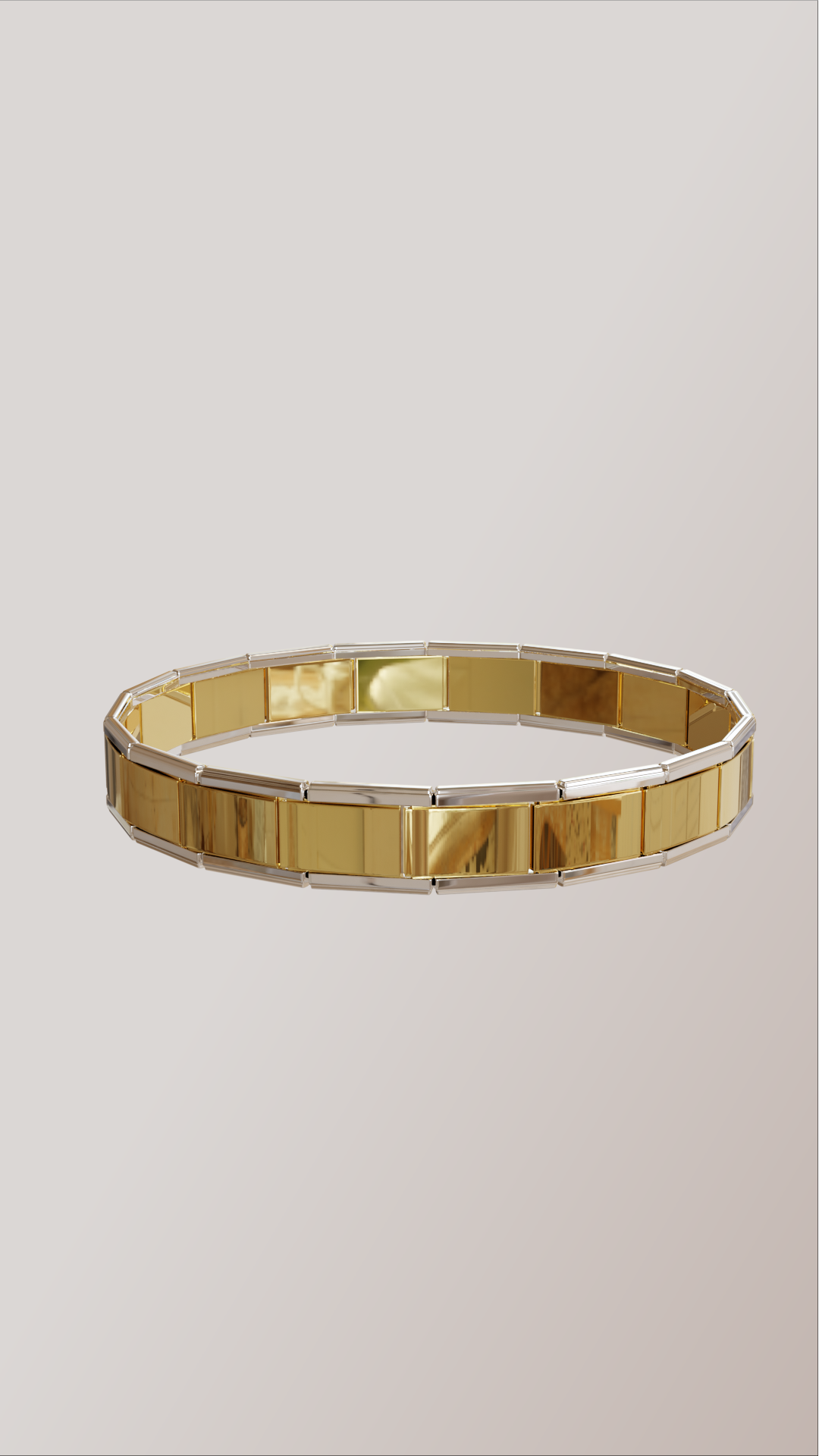 Gold and silver bracelet